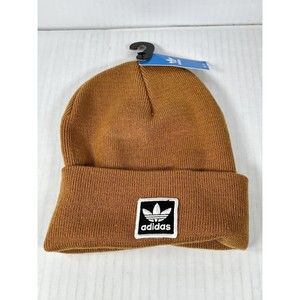 NEW adidas Originals Utility Tall Cuff Beanie Mesa Brown Logo GA9684 OSFA